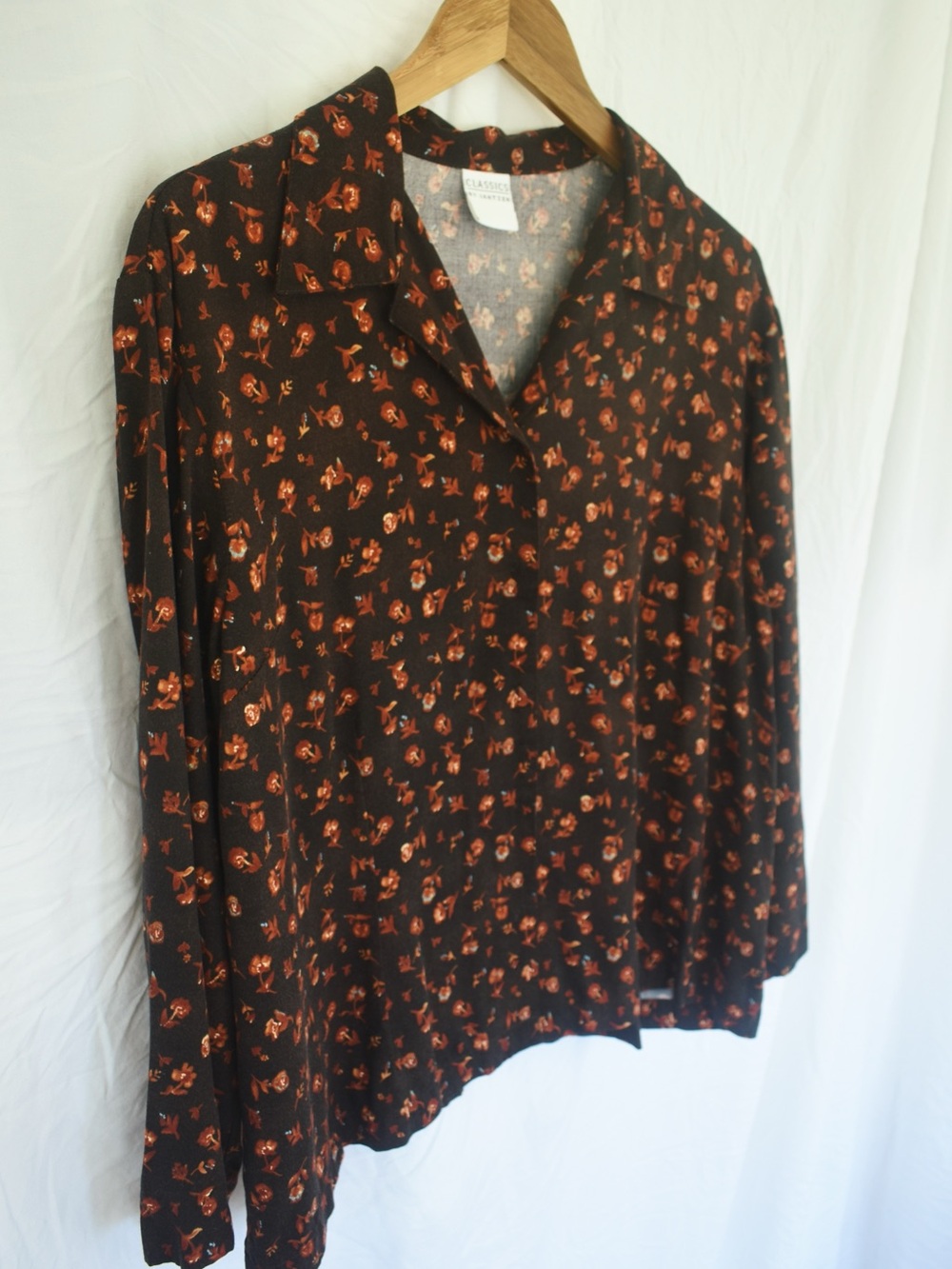 Jantzen Floral Print Button Down Top